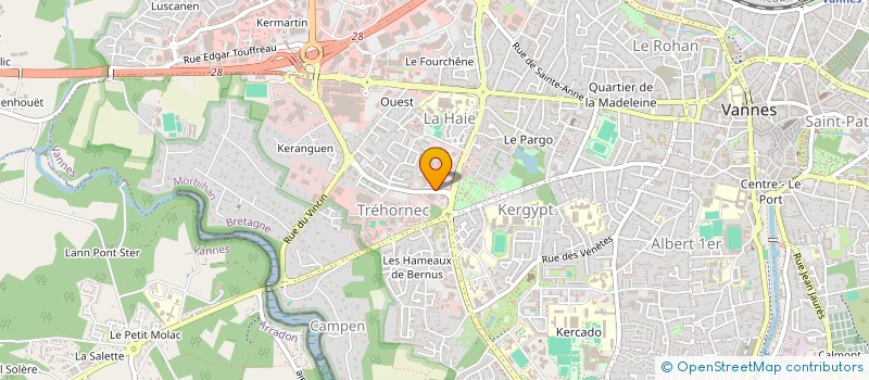 localisation de l'entreprise SCI AGRICOLE TREHORNEC à VANNES