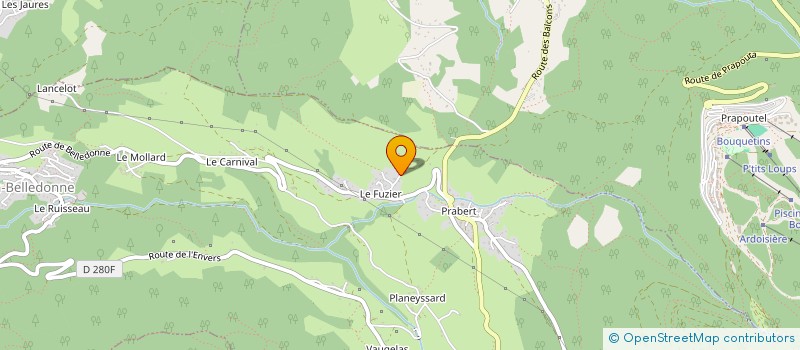 localisation de l'entreprise SCI AGSM  LAVAL-EN-BELLEDONNE