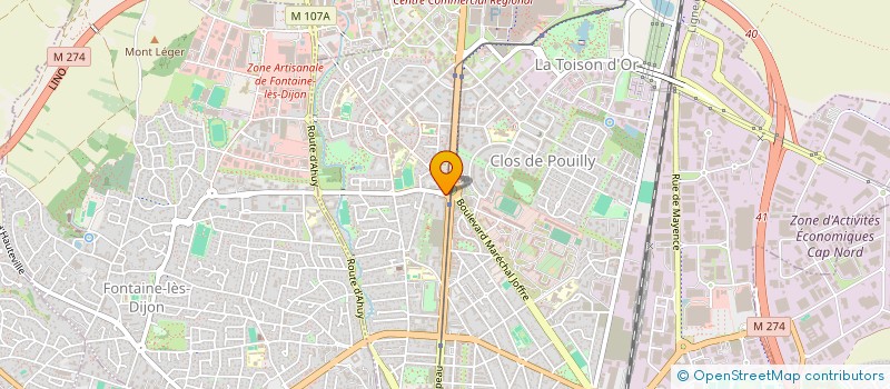 localisation de l'entreprise SCI AGU à DIJON