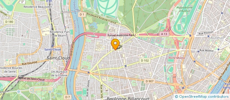 localisation de l'entreprise SCI AGUESSEAU 5 à BOULOGNE-BILLANCOURT