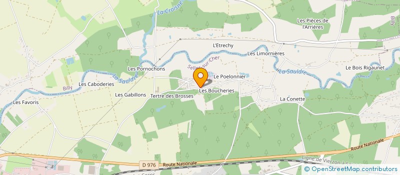 localisation de l'entreprise SCI AGUIAR ET SES FILLES  SELLES-SUR-CHER