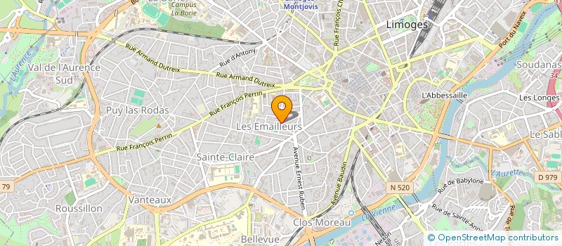 localisation de l'entreprise SCI AH 2 à LIMOGES