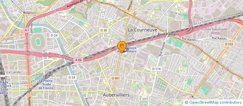 localisation de l'entreprise SCI AHARBA à LA COURNEUVE