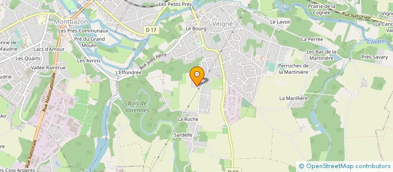 localisation de l'entreprise SCI AHDS à VEIGNE