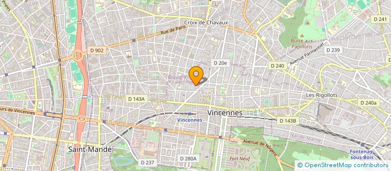localisation de l'entreprise SCI AIGLE D'ARGENT à VINCENNES