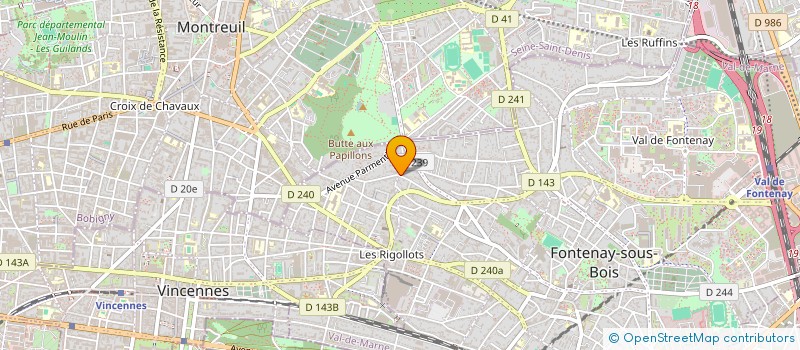 localisation de l'entreprise SCI AIGUE MARINE à FONTENAY-SOUS-BOIS