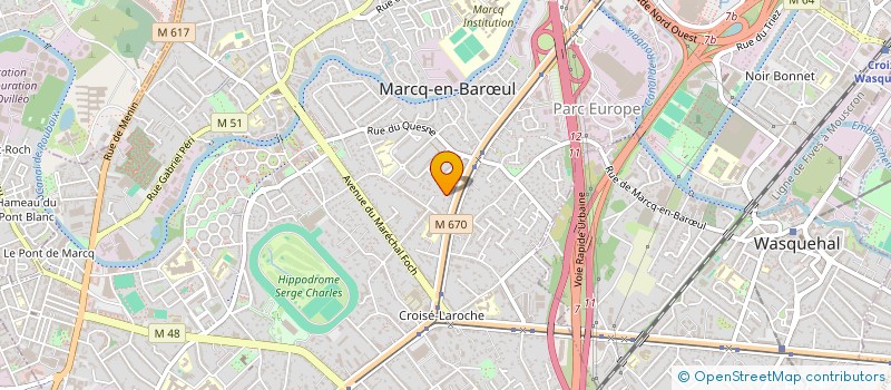 localisation de l'entreprise SCI AIGUEMARINE  MARCQ-EN-BARUL