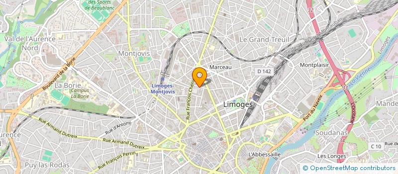 localisation de l'entreprise SCI AIGUEPERSE MEDICAL à LIMOGES