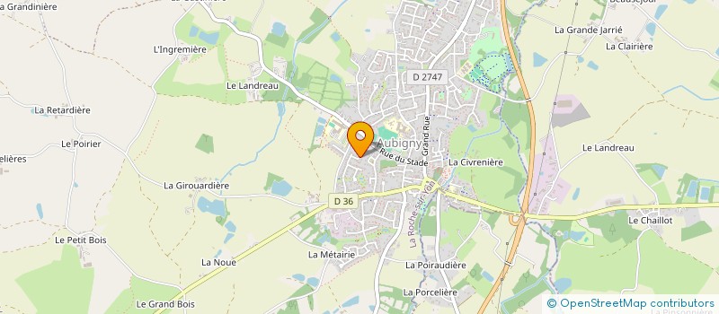 localisation de l'entreprise SCI AIM RHONE-ALPES  AUBIGNY-LES CLOUZEAUX