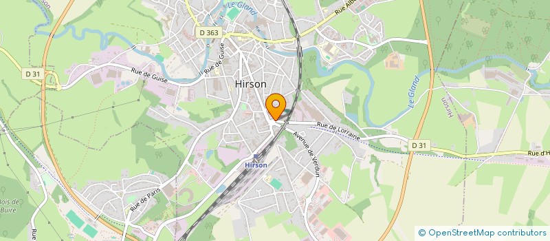 localisation de l'entreprise SCI AISNE AZUR  HIRSON