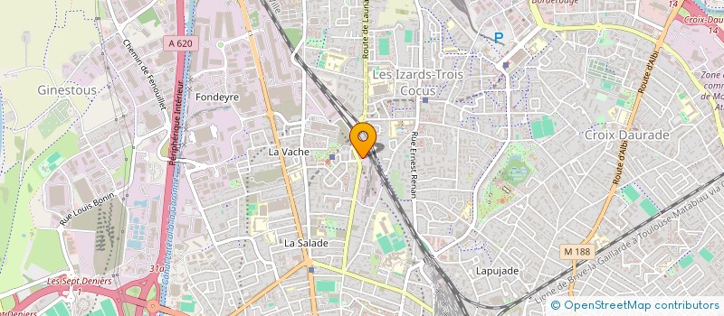 localisation de l'entreprise SCI AJ 101 ROUTE DE LAUNAGUET  TOULOUSE