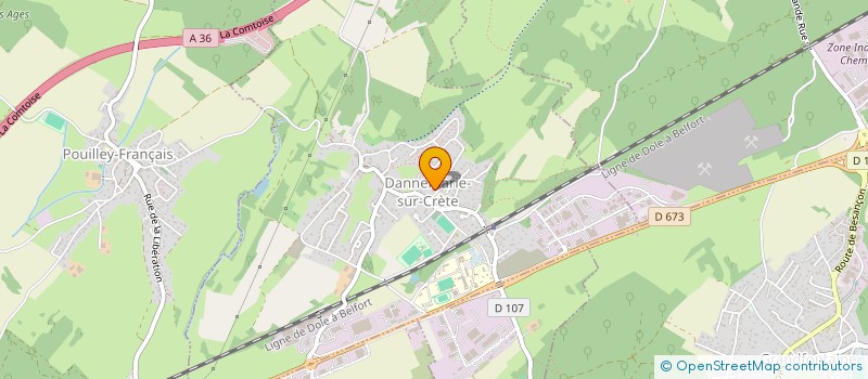 localisation de l'entreprise SCI AJ  DANNEMARIE-SUR-CRETE