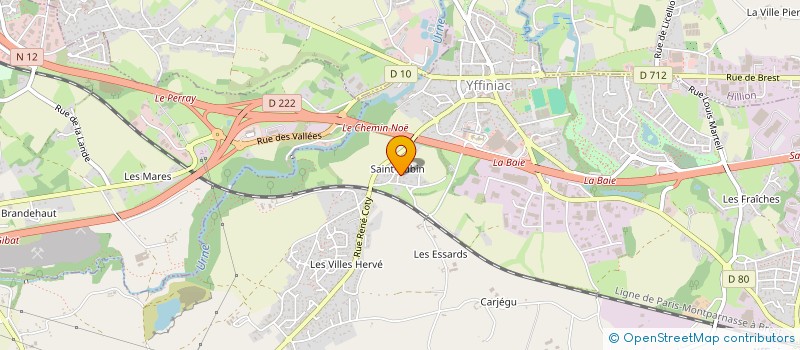 localisation de l'entreprise SCI AJ HABITATION  YFFINIAC