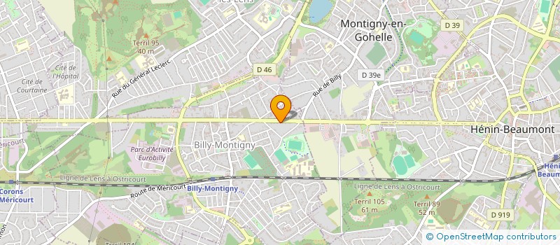 localisation de l'entreprise SCI AJ IMMO à BILLY-MONTIGNY
