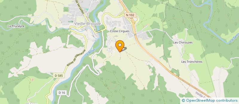 localisation de l'entreprise SCI AJ2D  VIEILLE-BRIOUDE