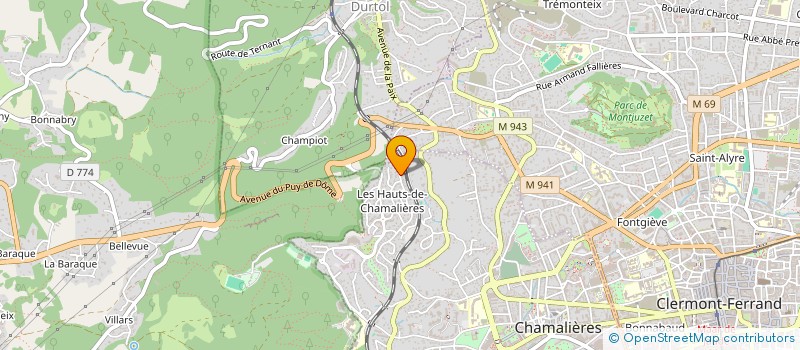 localisation de l'entreprise SCI AJC  CHAMALIERES