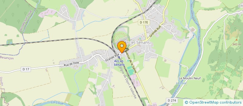 localisation de l'entreprise SCI AJEMA  ARC-ET-SENANS