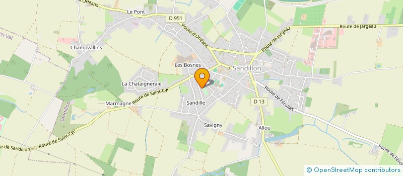 localisation de l'entreprise SCI AJEV  SANDILLON