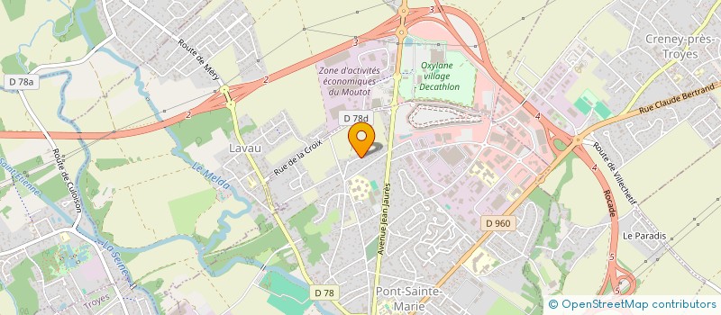 localisation de l'entreprise SCI AJF 3A  PONT-SAINTE-MARIE