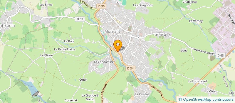 localisation de l'entreprise SCI AJI  MORNANT