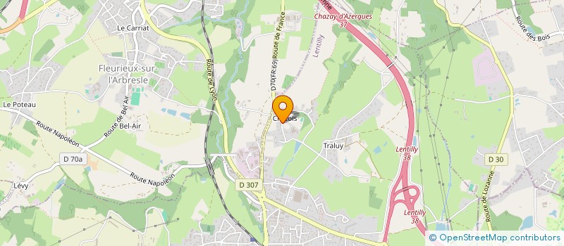 localisation de l'entreprise SCI AJJINVEST  LENTILLY