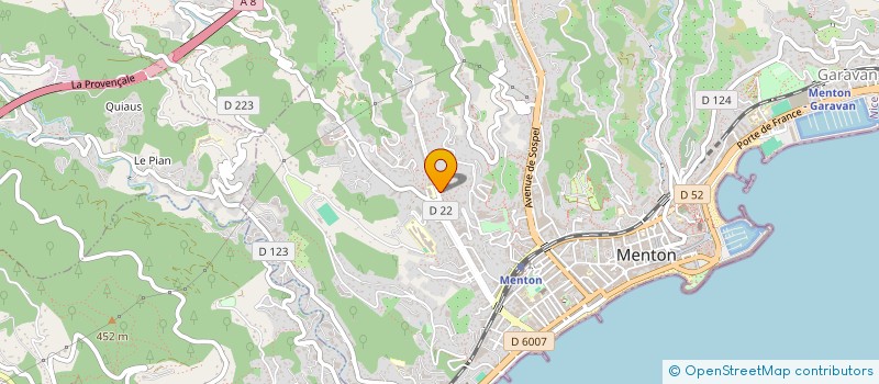 localisation de l'entreprise SCI AJM à MENTON