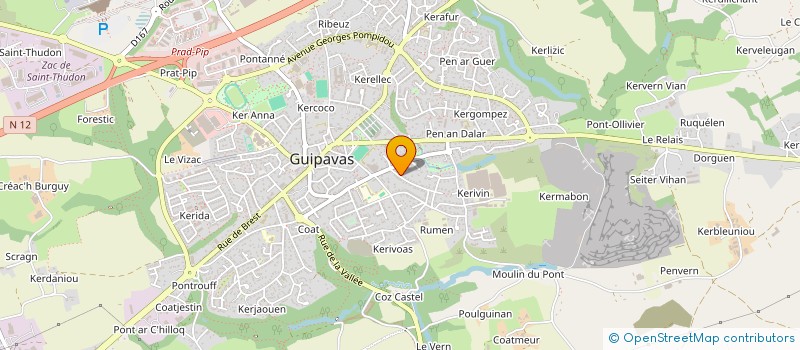 localisation de l'entreprise SCI AJONCS  GUIPAVAS