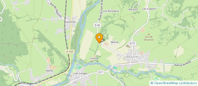 localisation de l'entreprise SCI AJT 43  BEAULIEU