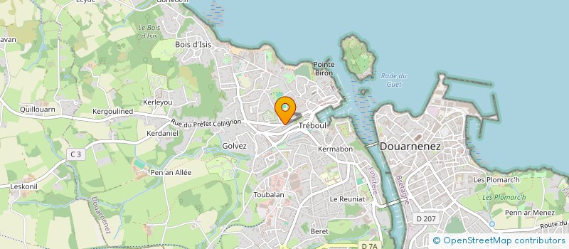 localisation de l'entreprise SCI AK  DOUARNENEZ