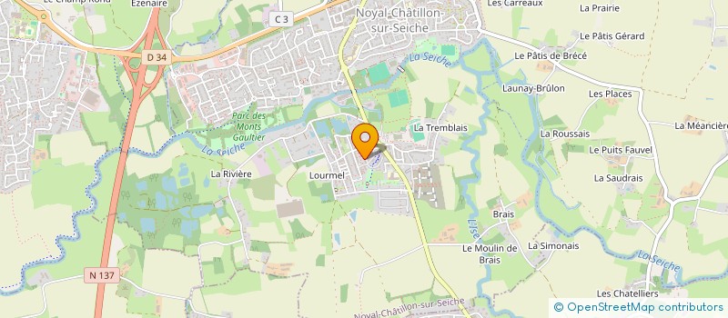 localisation de l'entreprise SCI AK-SEL  NOYAL-CHATILLON-SUR-SEICHE