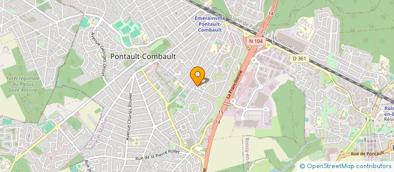 localisation de l'entreprise SCI AKAG  PONTAULT-COMBAULT