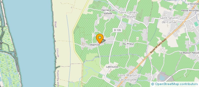 localisation de l'entreprise SCI AKAJI IMMOBILIER  SAINT-GENES-DE-BLAYE