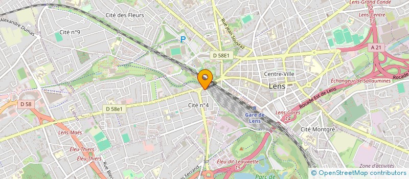 localisation de l'entreprise SCI AKH  LENS