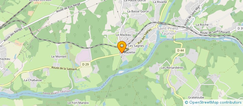 localisation de l'entreprise SCI AKM  SAINT-PRIEST-TAURION