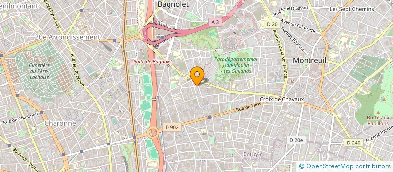 localisation de l'entreprise SCI AKSEL 1 à BAGNOLET