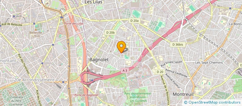 localisation de l'entreprise SCI AKSEL-2 à BAGNOLET