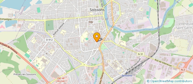 localisation de l'entreprise SCI AKUMAL à SOISSONS