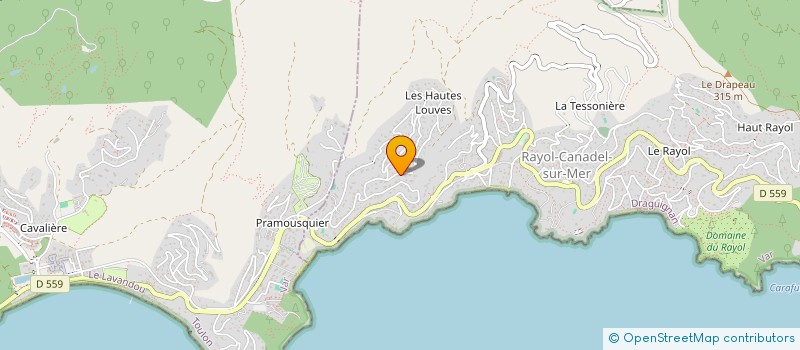 localisation de l'entreprise SCI AKWABA à RAYOL-CANADEL-SUR-MER