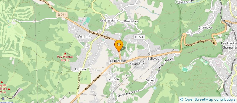 localisation de l'entreprise SCI ALANETH  ORCINES