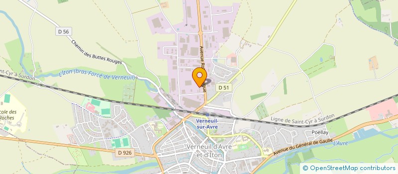 localisation de l'entreprise SCI ALBA RG  VERNEUIL D'AVRE ET D'ITON