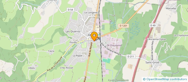 localisation de l'entreprise SCI ALBENS VETERINAIRES  ENTRELACS