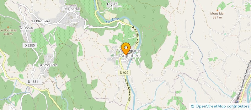 localisation de l'entreprise SCI ALBOPA  VILLEMAGNE-L'ARGENTIERE