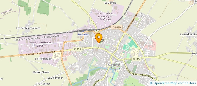 localisation de l'entreprise SCI ALBOT SURGERES  SURGERES