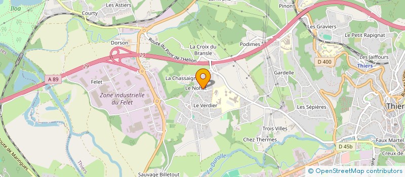 localisation de l'entreprise SCI ALBUNOZ  THIERS