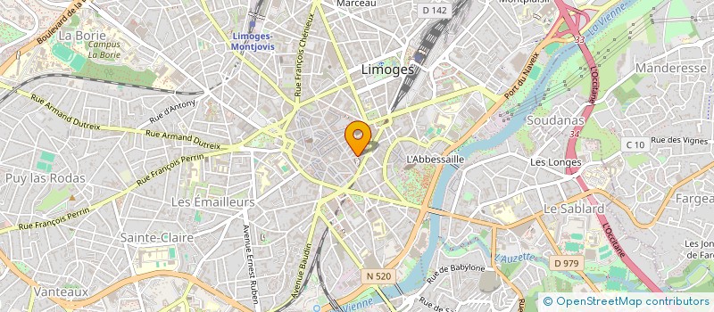localisation de l'entreprise SCI ALCA  LIMOGES