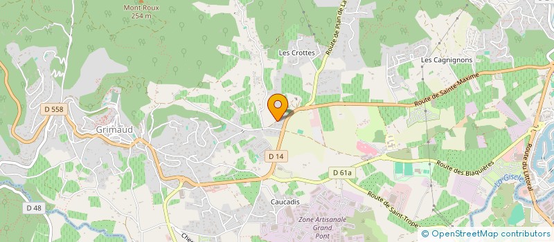 localisation de l'entreprise SCI ALDABRA à GRIMAUD
