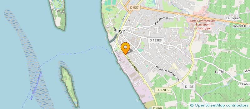 localisation de l'entreprise SCI ALDEBARAN à BLAYE