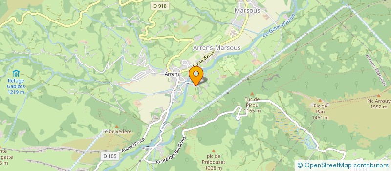 localisation de l'entreprise SCI ALDIMALU  ARRENS-MARSOUS