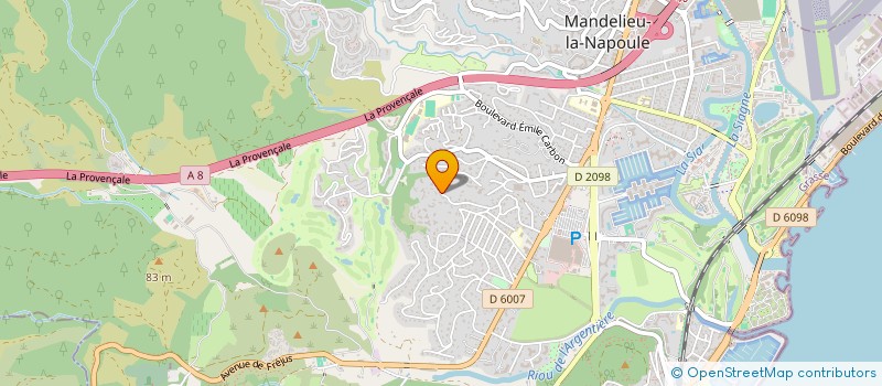 localisation de l'entreprise SCI ALEDAUR à MANDELIEU-LA-NAPOULE