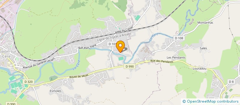 localisation de l'entreprise SCI ALEJO-ALEJO à ARPAJON-SUR-CERE